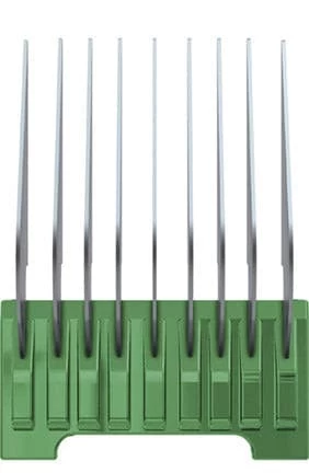 Wahl 5-N-1 SS Snap On Comb Green #C - 7-8 In