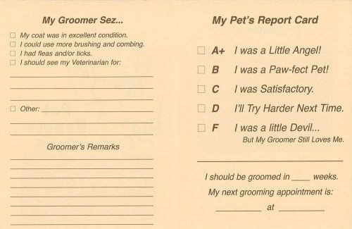 Pet Report Cards - Tan 50 Count Pack - Image 3