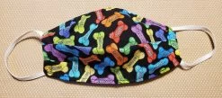 Stardog Fabric Face Mask - Colorful "Good Dog" Bones Print