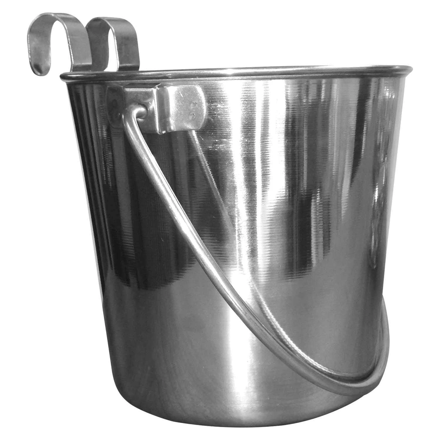 QT SS Flat-Sided Pail-Bucket W-Hooks - 6 QT